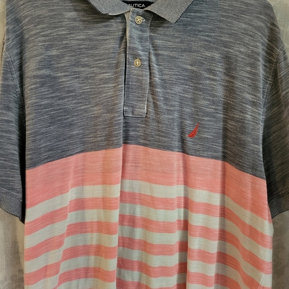 Nautica Men's Short-Sleeve Colorblock Cotton Polo Shirt Size XL - Picture 3 of 7